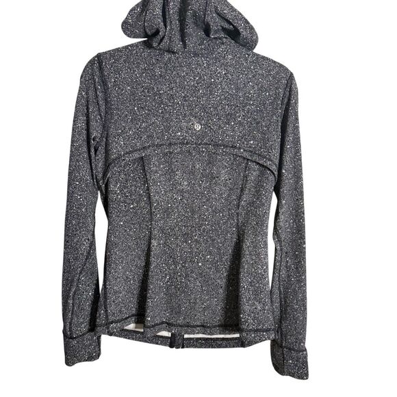 Lululemon Hooded Define Jacket *Nulu Luminesce Splatter White Black size 12 - Picture 11 of 11